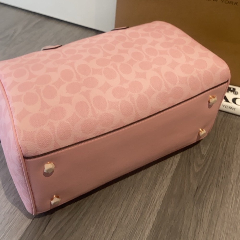 🍃Coach Medium Rowan Satchel - Powder Pink Charms 10" - Picture 5 of 9